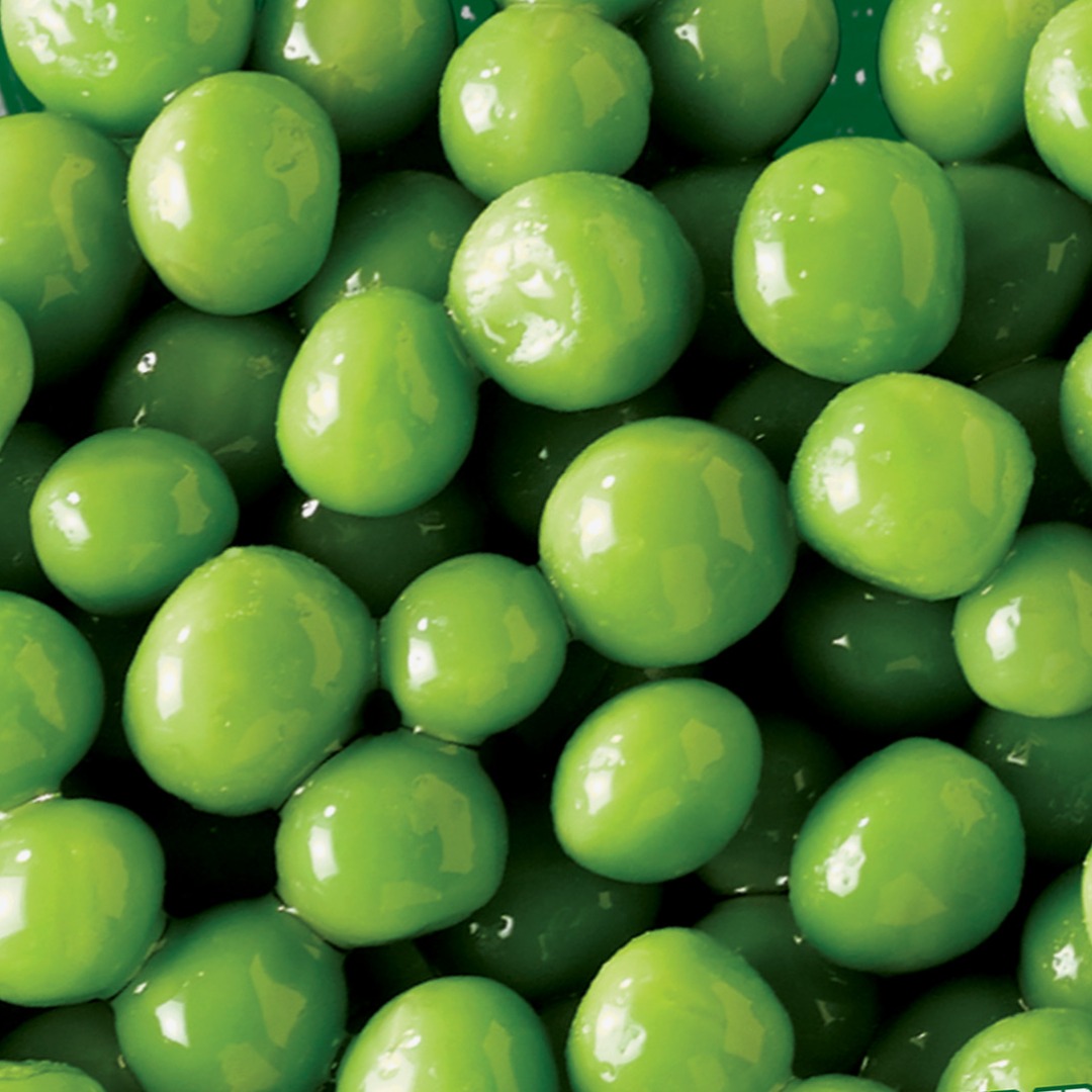 Close up of Green Giant peas