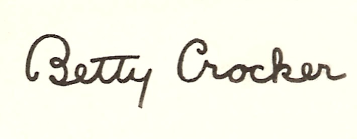 The original Betty Crocker signature